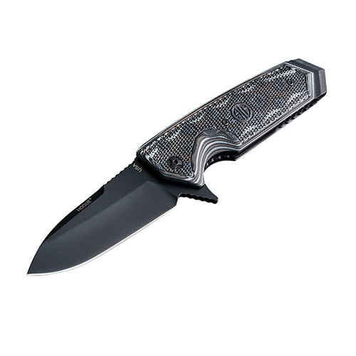 Hogue EX02 Sig Field 3.75" Spear Point Flipper Folder Black G10 Black Gray