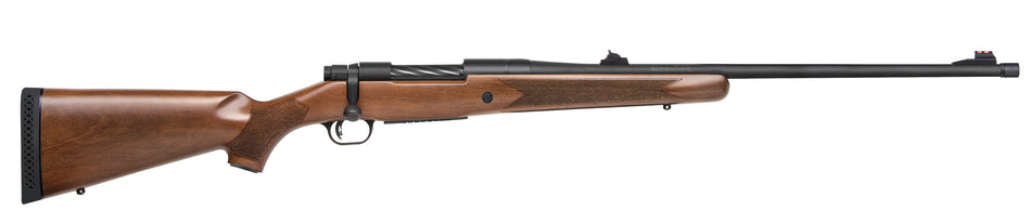 Mossberg 28121 Patriot Full Size 300 Win Mag 3+1 24" Matte Blued Fluted Threaded Barrel, Drilled & Tapped Matte Blued Stainless Steel Receiver, Walnut Fixed Stock, Right Hand