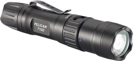 Pelican 7100 Tactical LED Flashlight Black Anodized 695 Max Lumens IPX8 Waterproof
