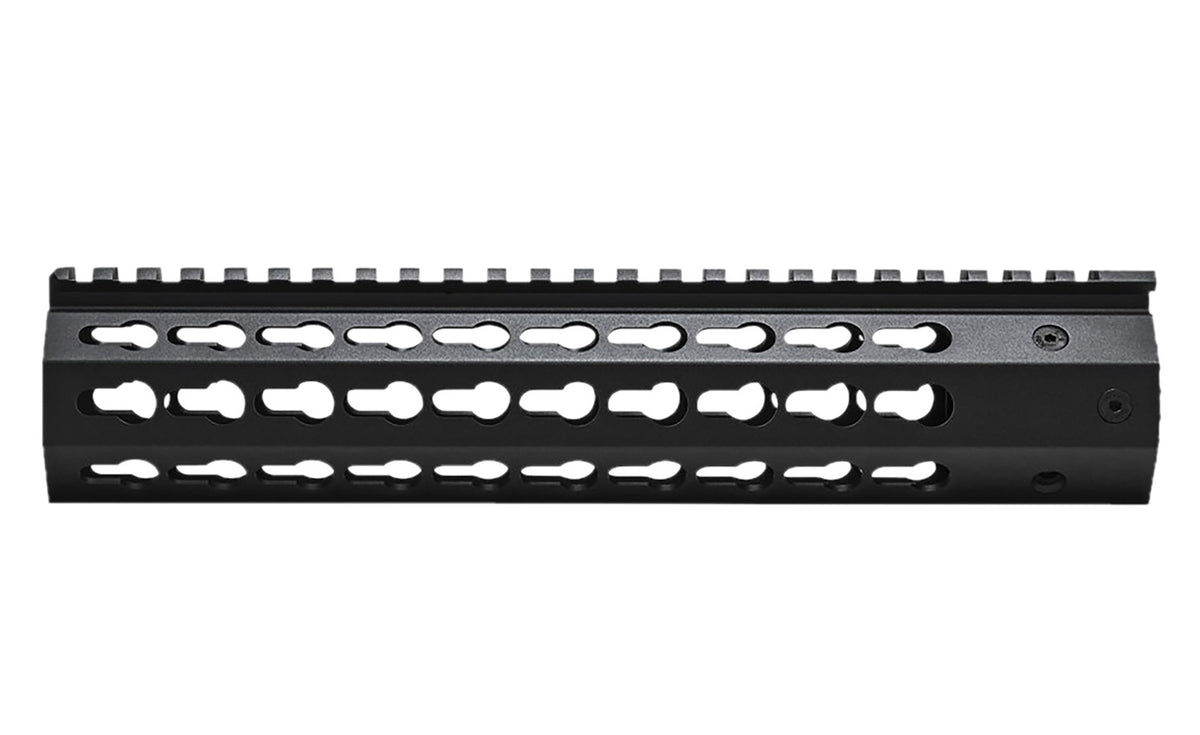 NcStar VMARFFKMC AR-15/M4 KeyMod Handguard, 10" Free-Float Black Aluminum, Picatinny Rail