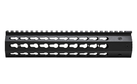 NcStar VMARFFKMC AR-15/M4 KeyMod Handguard, 10" Free-Float Black Aluminum, Picatinny Rail