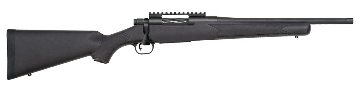 Mossberg 28228 Patriot Carbine 308 Win 5+1 18" Matte Blued Threaded Bull Barrel, Matte Blued Picatinny Rail Receiver, Black Fixed Synthetic Stock
