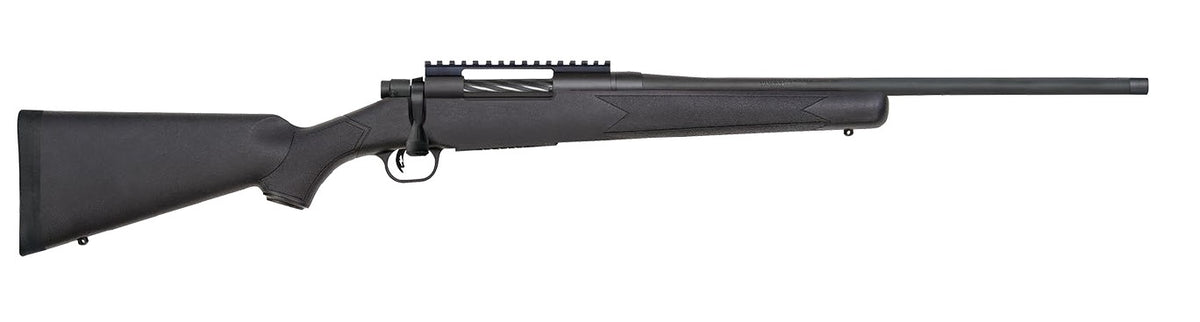 Mossberg 28235 Patriot Carbine 7mm PRC 3+1 20" Matte Blued Threaded Bull Barrel, Matte Blued Picatinny Rail Receiver, Black Fixed Synthetic Stock