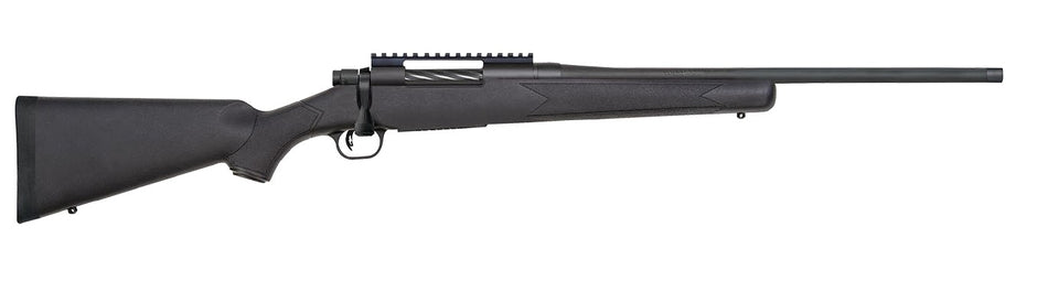 Mossberg 28233 Patriot Carbine 6.5 PRC 5+1 20" Matte Blued Threaded Bull Barrel, Matte Blued Picatinny Rail Receiver, Black Fixed Synthetic Stock