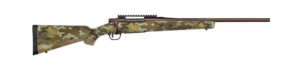 Mossberg 28278 Patriot Compact 6.5 Creedmoor 4+1 18" Patriot Brown Cerakote Threaded Bull Barrel, Patriot Brown Cerakote Steel Receiver w/Picatinny Rail, MultiCam Fixed Synthetic Stock