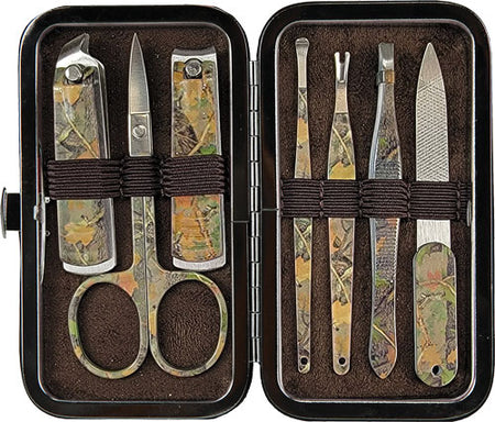 Rivers Edge Camo 7 Piece Men's Grooming Manicure Set