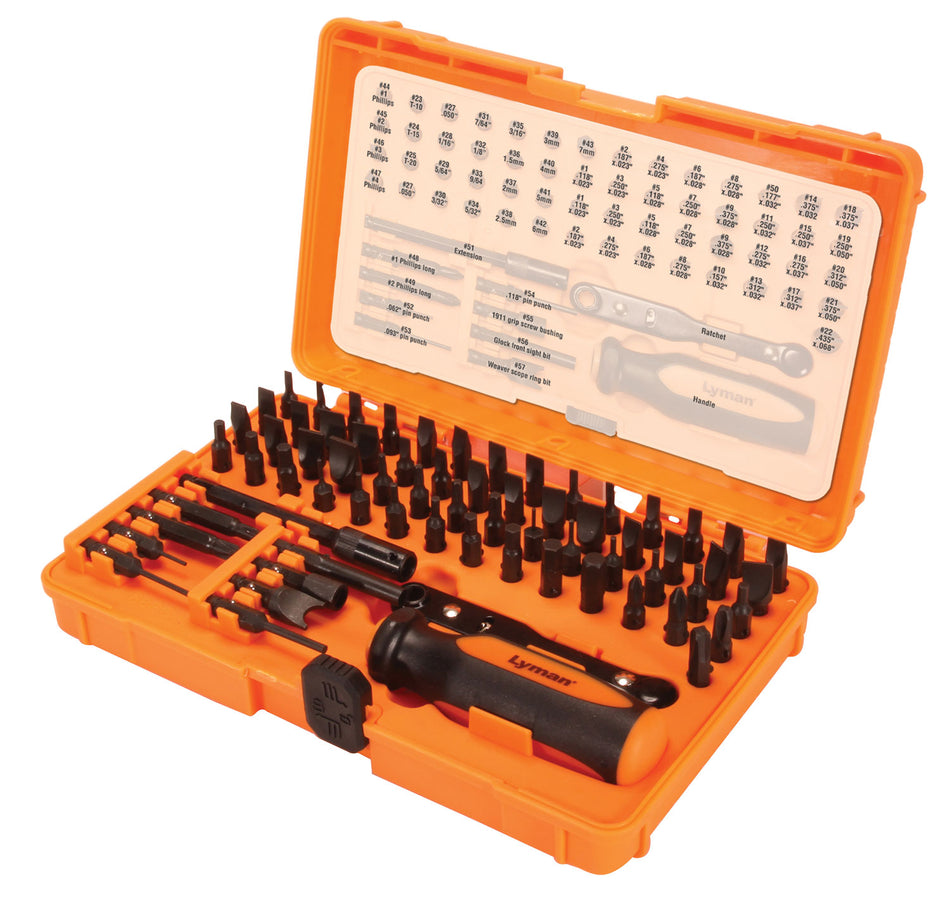 Lyman 7991361 Master Gunsmith 68-Piece Multi-Bit Kit with Storage Case