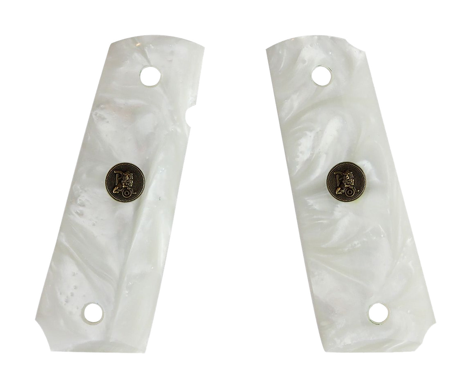Pachmayr 62001 White Pearl 1911 Pistol Grip with Ambidextrous Safety Smooth Finish