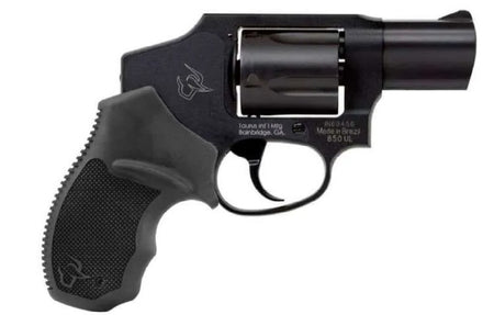 Taurus 2-850131 850 Small 38 Special 5 Shot 3" Matte Black Alloy Steel Barrel, Cylinder & Frame, Black Rubber Grip, Transfer Bar Safety, Concealed Hammer