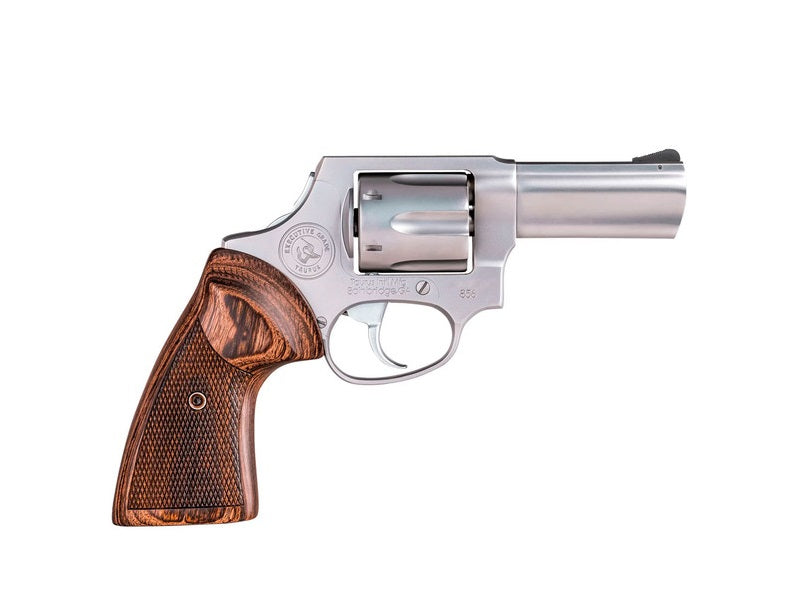Taurus 2-856EX39CH 856 Executive Grade Small 38 Special +P 6 Shot 3" Satin Polished Stainless Steel Barrel, Cylinder & Frame, Altamont Wood Grip, Concealed Hammer