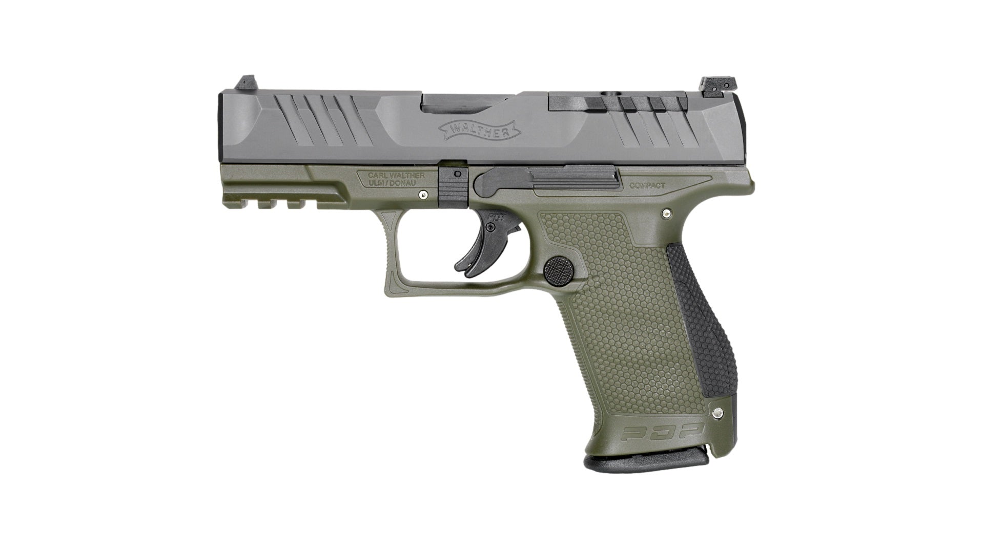 Walther Arms 2858428 PDP Compact Optic Ready 9mm Luger 4" 15+1 Black Steel Slide Performance Duty Textured Polymer Grip