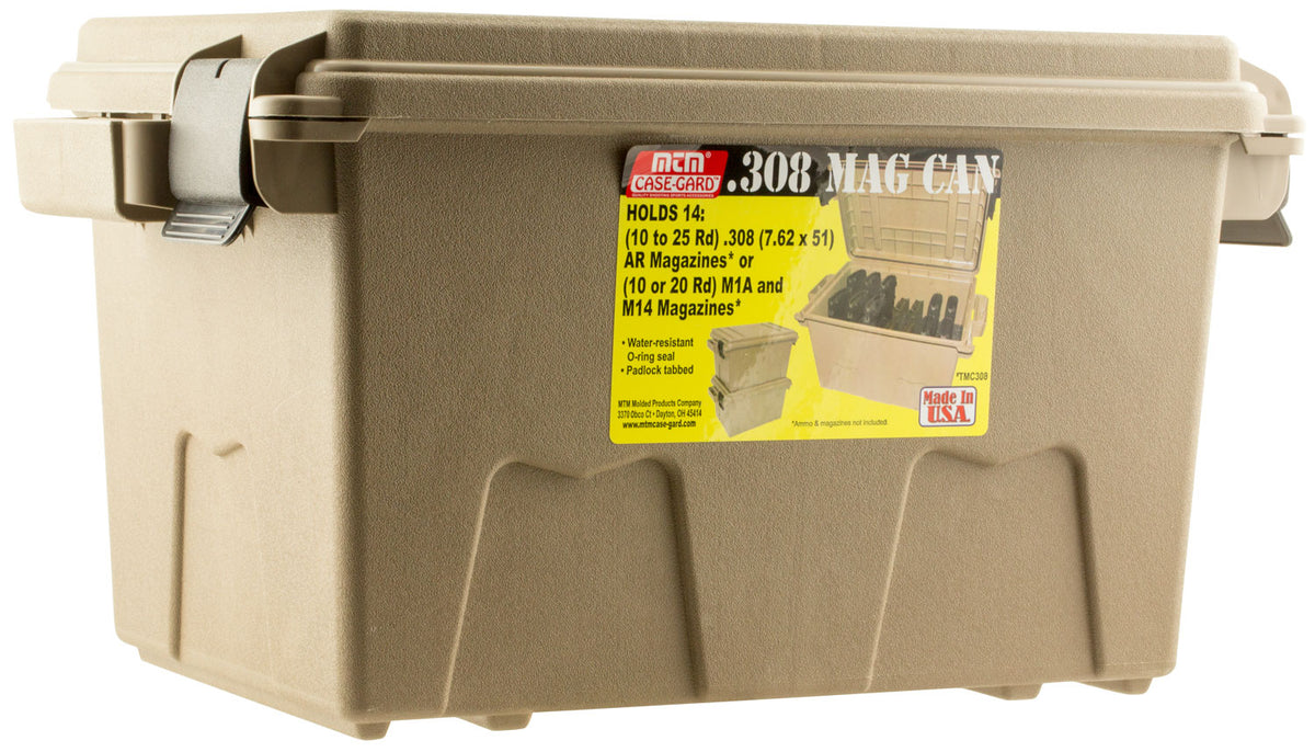 MTM Case-Gard TMC308 .308 Win 7.62x51mm Tactical Mag Can Flat Dark Earth O-Ring Seal