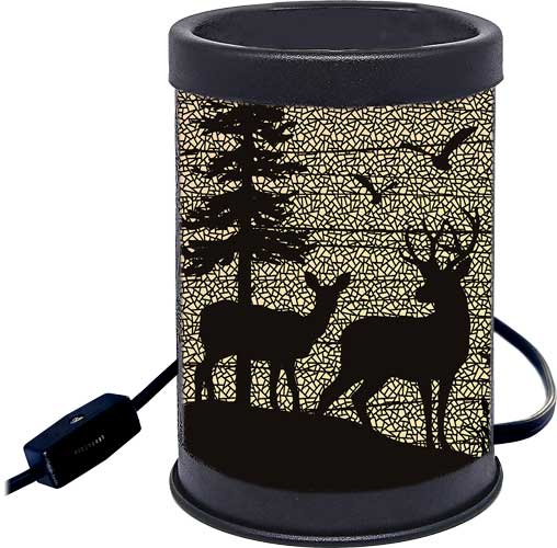 Rivers Edge Deer Themed Candle Warmer with Silhouette Design