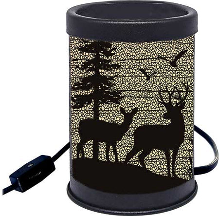 Rivers Edge Deer Themed Candle Warmer with Silhouette Design