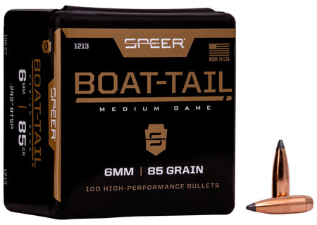 Speer 1213 Boat-Tail 6mm 85gr Jacketed Soft Point BT Bullets 100/Box