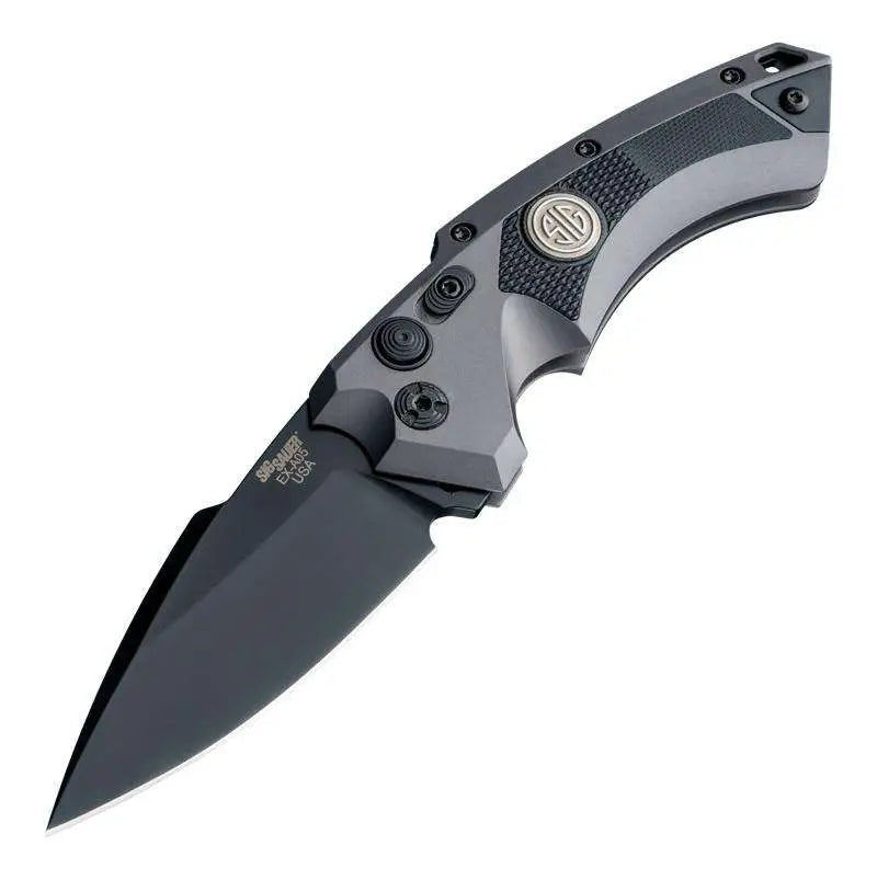 Hogue SIG EX-A05 3.5" Auto Folding Knife CPM154 Spear Point Blade Matte Black