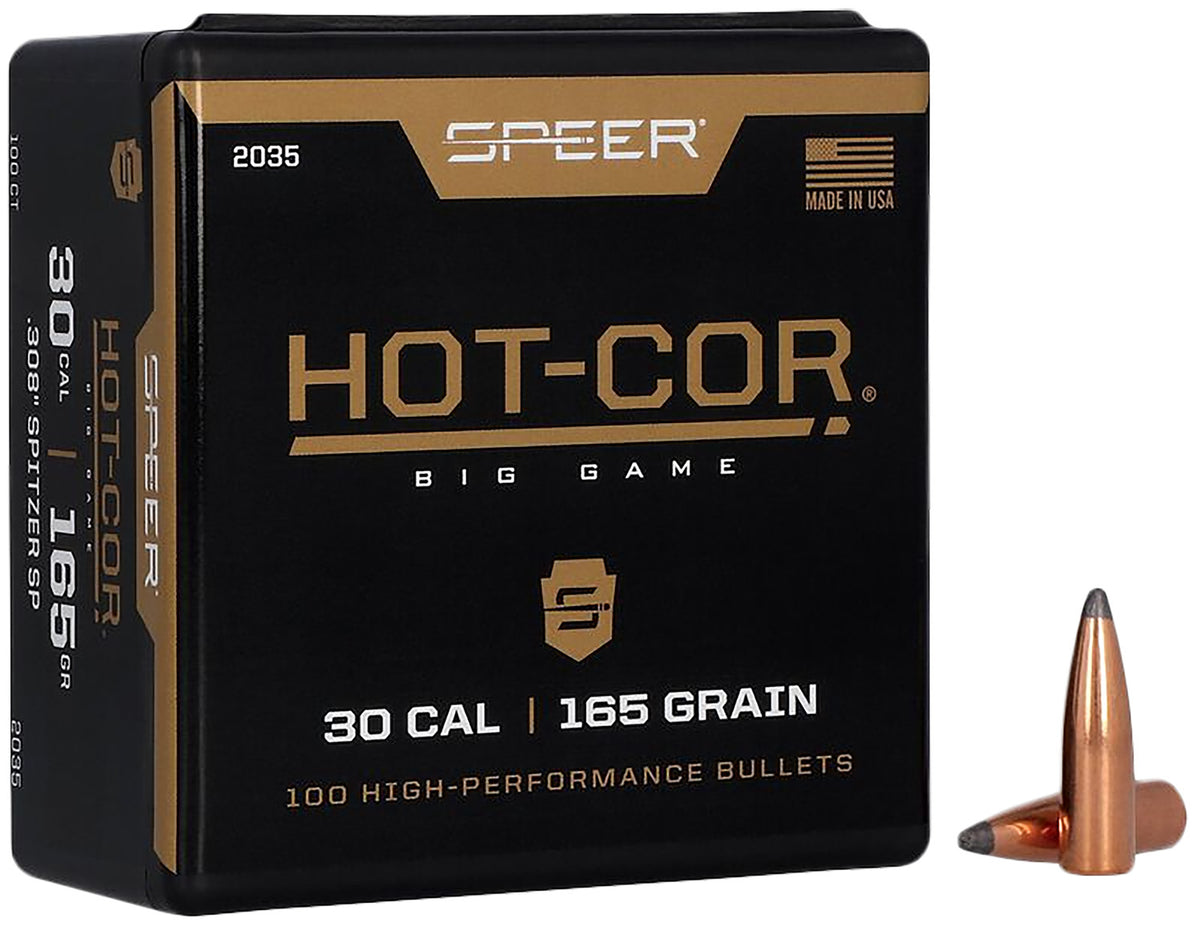 Speer 2035 Hot-Cor .308 165gr Spitzer Soft Point Reloading Bullets