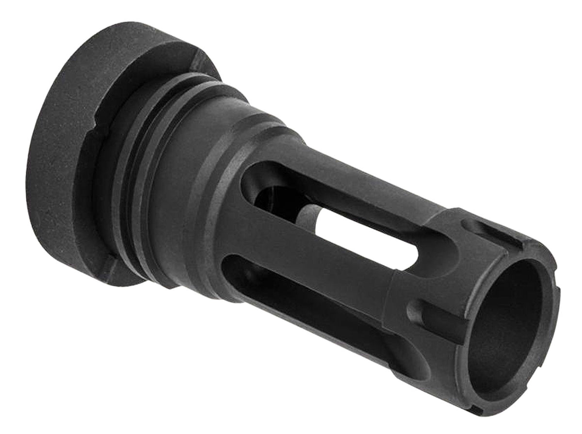 YHM 430228A QD Flash Hider Black Finish Steel 1/2"-28 TPI Light Tactical 30 Cal AR-Platform