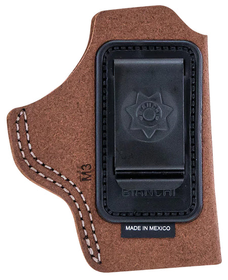 Bianchi 10380 6C IWB Holster Tan Leather Belt Clip Right Hand 2" Barrel Charter Arms/Ruger/Colt Revolvers