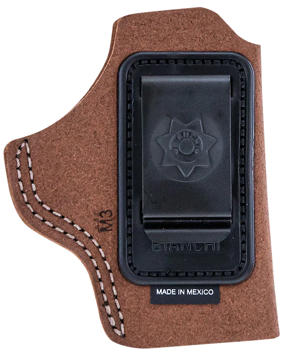 Bianchi 10381 6C IWB Holster Tan Leather Belt Clip Left Hand 2" S&W J-Frame/Ruger/Colt Revolvers