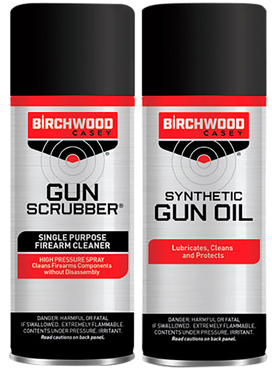 Birchwood Casey Synthetic Gun Oil and Gun Scrubber Combo Aerosol 2 Pack 1.25 oz.