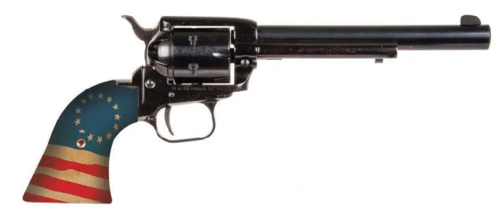 Heritage Rough Rider .22LR 6.5" Blue Revolver with Betsy Ross Flag Grips