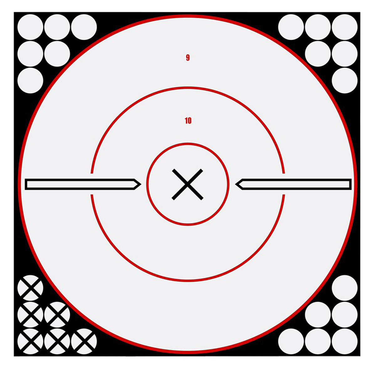 Birchwood Casey 34019 12-Inch Reactive Adhesive Paper Bullseye Target Black/White 5-Pack
