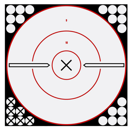 Birchwood Casey 34019 12-Inch Reactive Adhesive Paper Bullseye Target Black/White 5-Pack