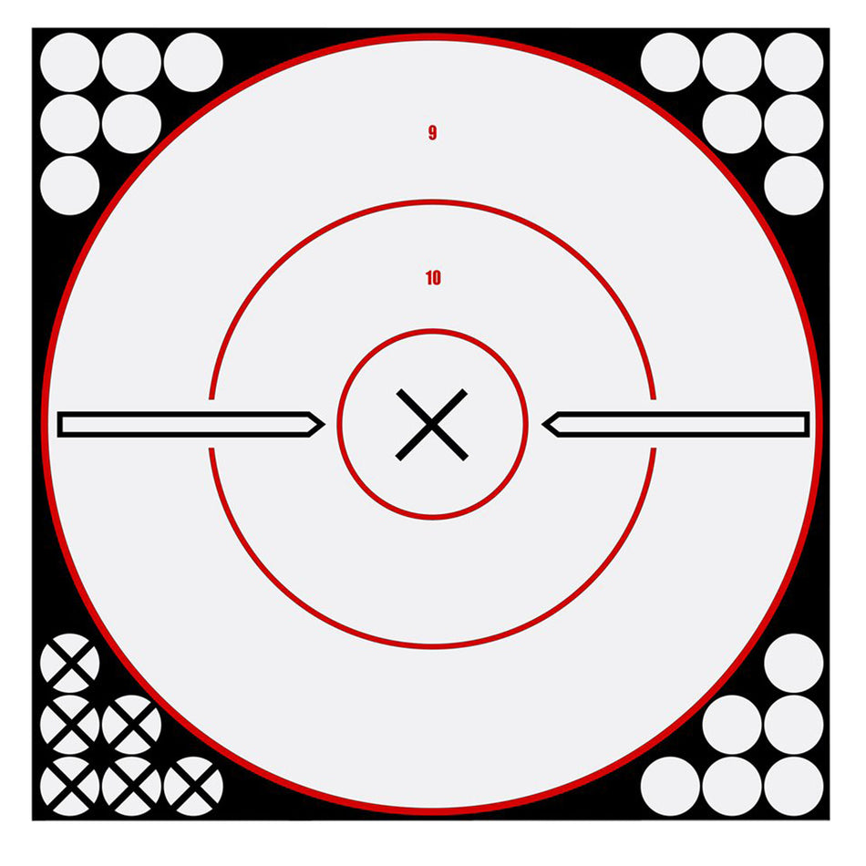 Birchwood Casey 34019 12-Inch Reactive Adhesive Paper Bullseye Target Black/White 5-Pack