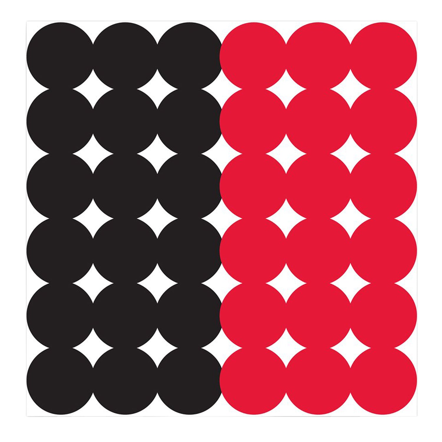 Birchwood Casey 34118 1-Inch Dirty Bird Adhesive Target Repair Pasters Black/Red 12-Count