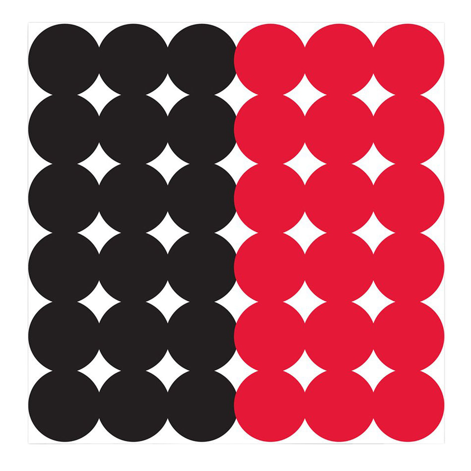 Birchwood Casey 34118 1-Inch Dirty Bird Adhesive Target Repair Pasters Black/Red 12-Count