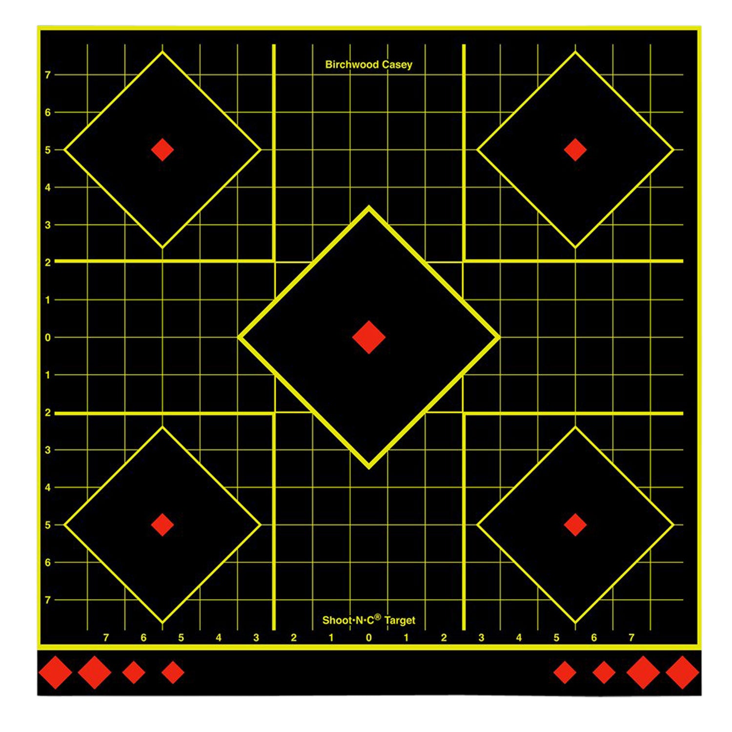 Birchwood Casey Shoot-N-C 34175 Self-Adhesive Reactive Paper Target Multi Color 17.75" 5-Diamond 5-Pack