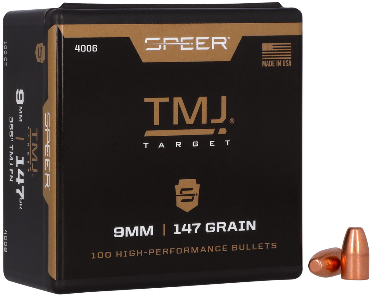 Speer 4006 TMJ 9mm 147gr Total Metal Jacket Reloading Bullets 100/Box