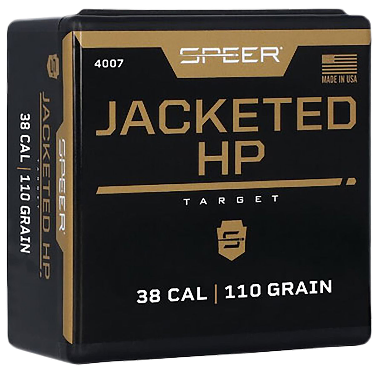 Speer 4007 Handgun .38 Cal 110gr Jacketed Hollow Point Bullets 100/Box