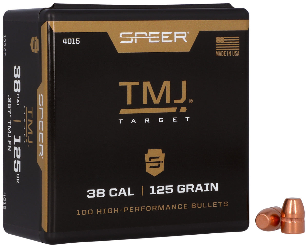 Speer 4015 Handgun .38 Cal 125gr Total Metal Jacket Bullets 100/Box