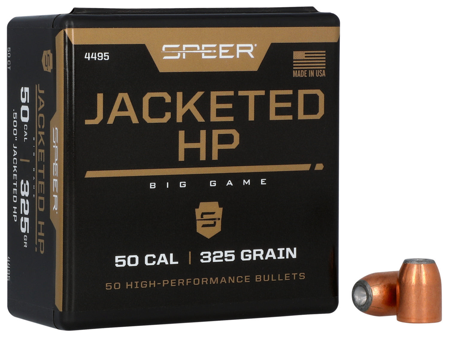 Speer 4495 Handgun .50 Cal 325gr Jacketed Hollow Point Bullets 50/Box