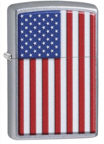 Zippo Street Chrome Patriotic Design Windproof Lighter