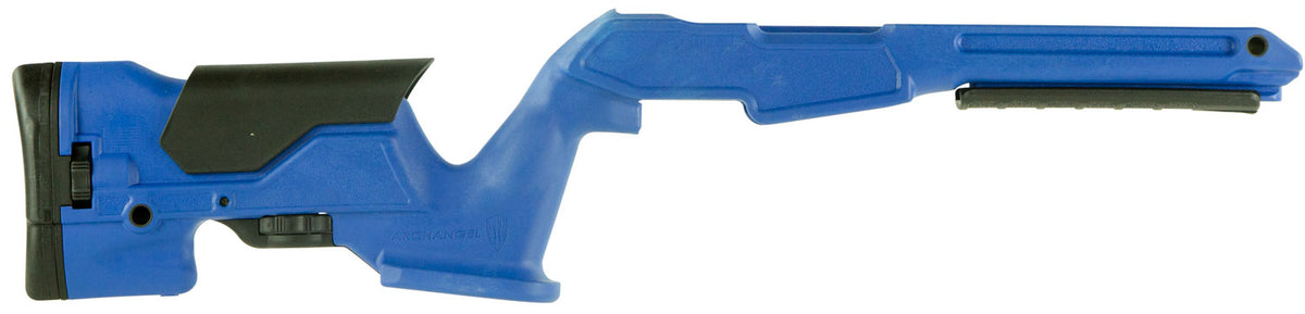 Archangel AAP1022BB Ruger 10/22 Bullseye Blue Ambidextrous Synthetic Precision Stock with Adjustable Length of Pull and Cheek Riser