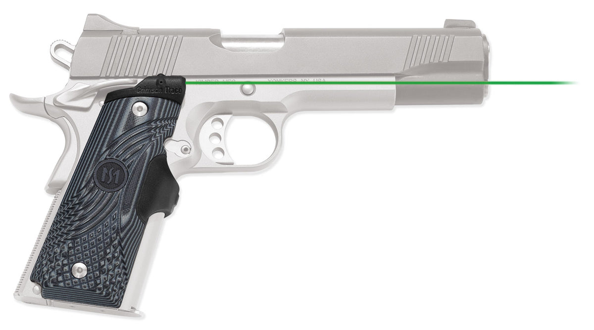 Crimson Trace 0155201 1911 Full-Size Master Series Lasergrips with Green Laser, G10 Side Panels