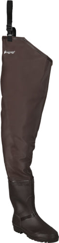 FROGG TOGGS MEN'S RANA PVC LUG SOLE HIP WADER BROWN SIZE 11