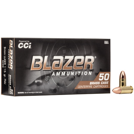 CCI Blazer Brass 9mm Luger FMJ 115gr: High-Quality Ammunition for Precision Shooting