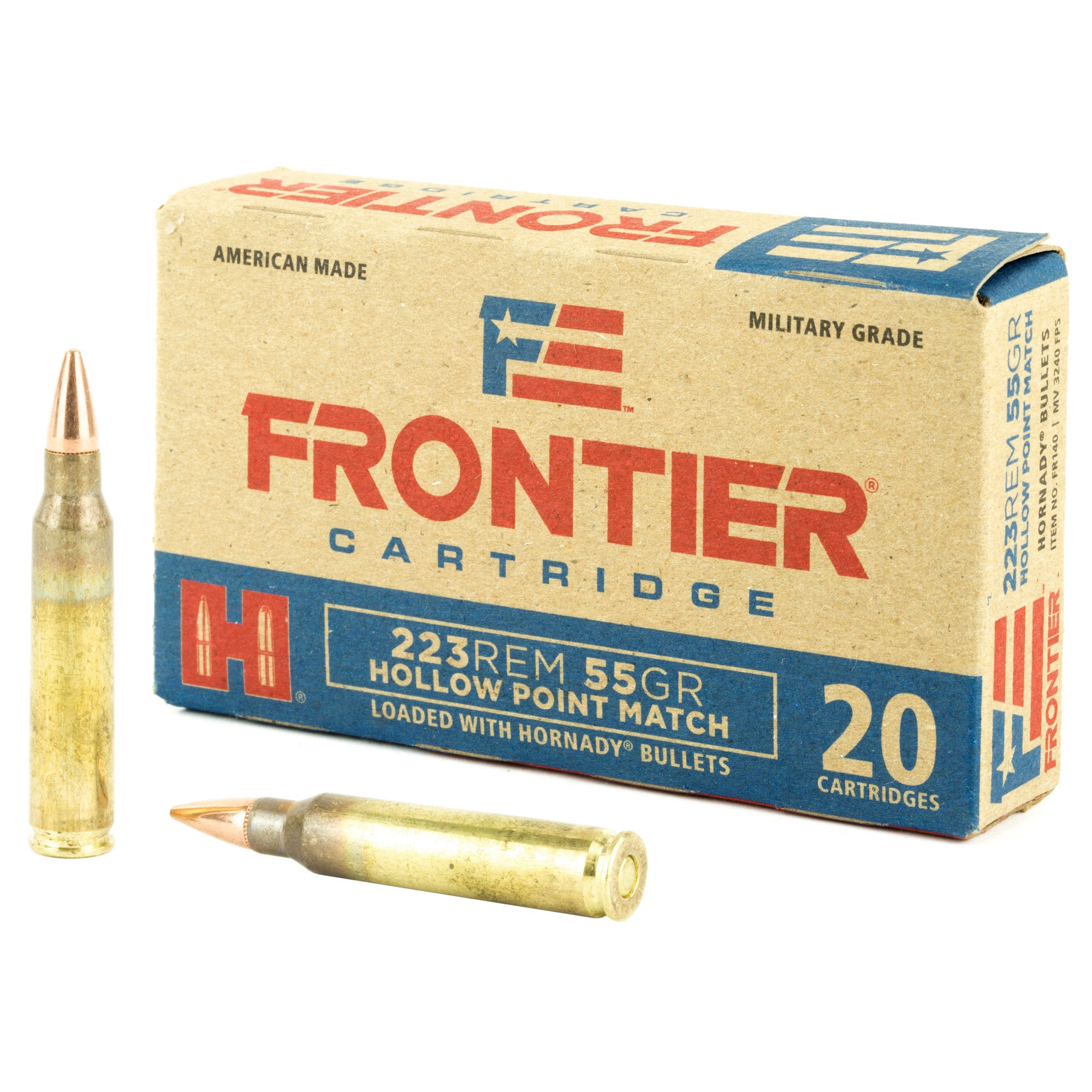 Hornady Frontier Rifle Ammo 223 Rem. 55 gr. HP Match 20 rd.