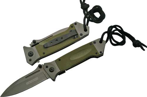 Rite Edge Heavy Assisted Folder 3.5" Blade OD Green G10 Handle