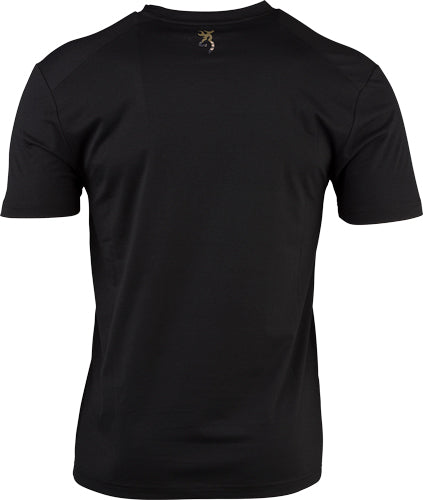 Browning SS Perf Camp Shirt with Whitetail Logo Black Size Large