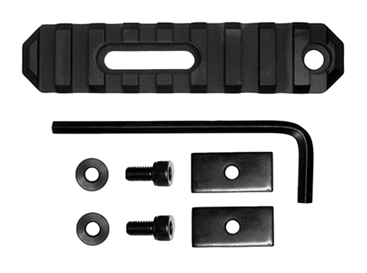 GrovTec GTSW190 3.8" 9-Slot AR Stock Picatinny Rail Black Anodized Aluminum MIL-STD 1913
