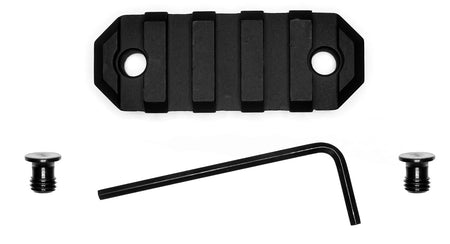 GrovTec GTSW227 2.2" 5-Slot KeyMod Picatinny Rail Black Anodized Aluminum MIL-STD 1913