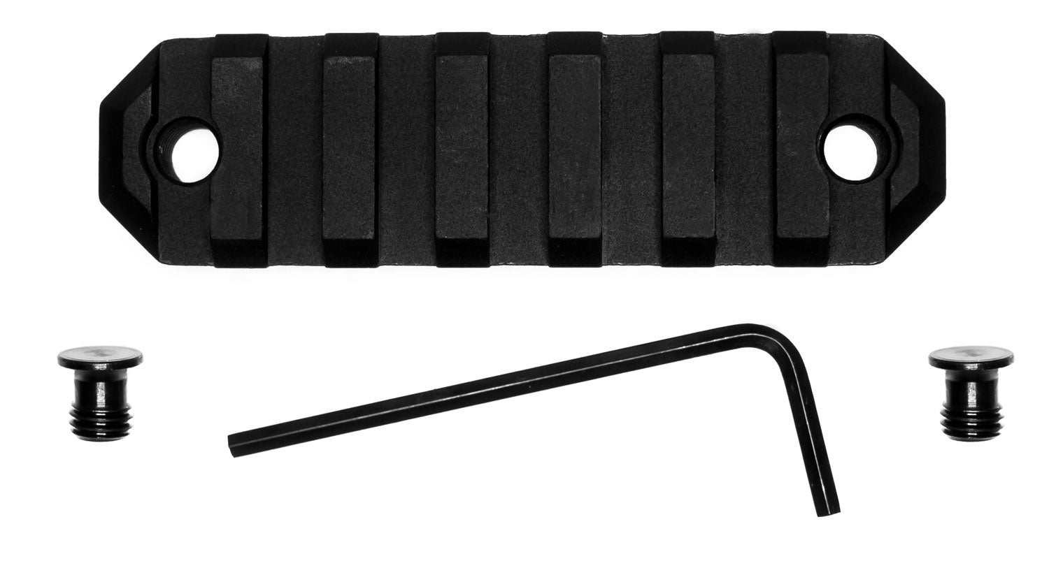 GrovTec GTSW228 3" 7-Slot KeyMod Picatinny Rail Black Anodized Aluminum MIL-STD 1913