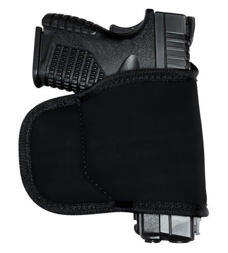 GrovTec US Inc GTHL15099BLK Multi-Fit OWB Black Suede Belt Slide Holster Med/Large Semi-Auto Right Hand