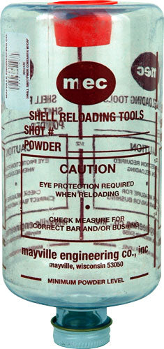 MEC Small Clear Reloading Bottle and Cap for Shot or Powder Components