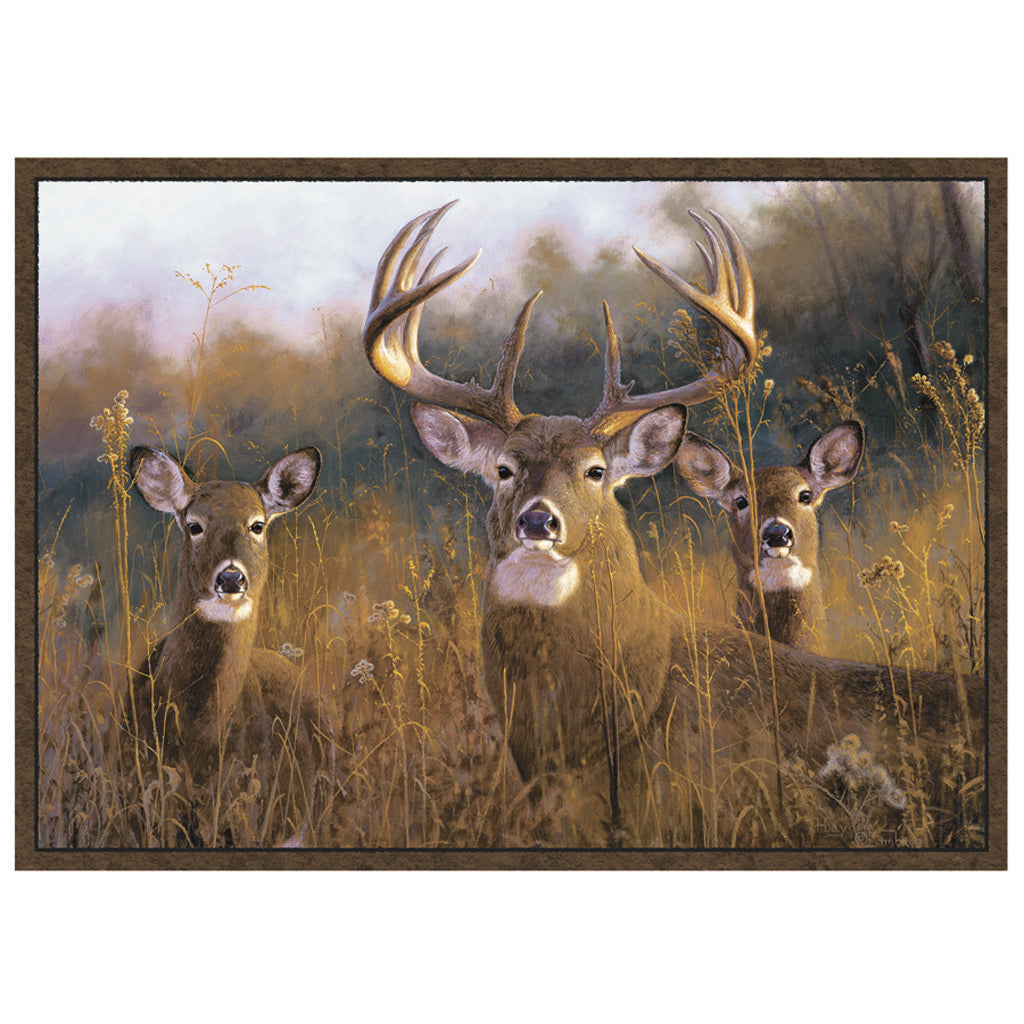 Custom Printed Buck and Doe Wildlife Rug 37" x 52"